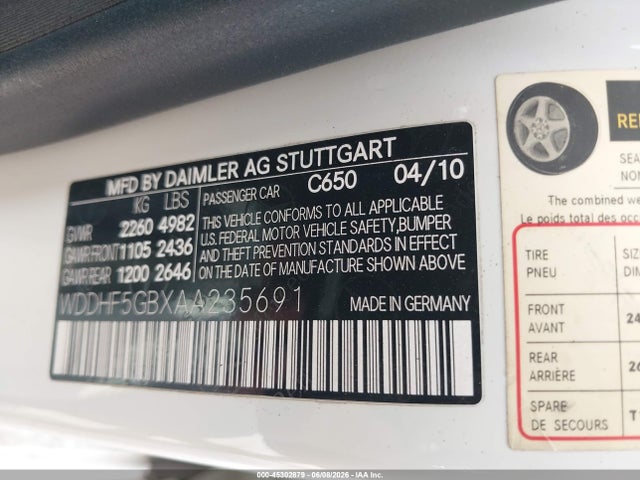 Продажа на аукционе авто 2010 Mercedes-benz E 350, vin: WDDHF5GBXAA235691, номер лота: 45302879