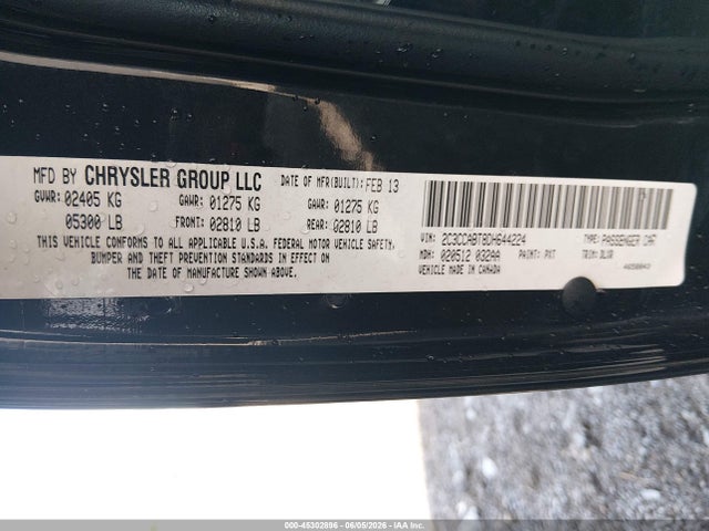 2013 Chrysler 300 300s მანქანა იყიდება აუქციონზე, vin: 2C3CCABT8DH644224, აუქციონის ნომერი: 45302896