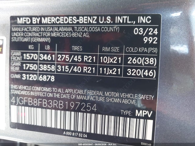 Mercedes-Benz Gle 580 4matic 2024 4JGFB8FB3RB197254 Image 9