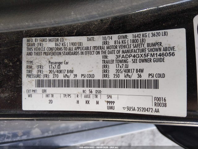Ford FIESTA ST 2015 3FADP4GX5FM146056 Image 9