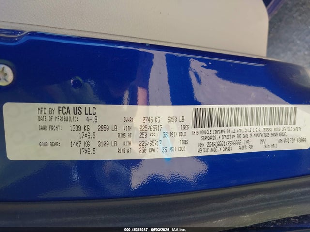Dodge Grand Caravan Se 2019 2C4RDGBG1KR676688 Image 9
