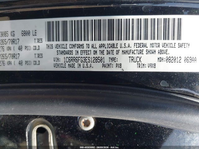 Продаж на аукціоні авто 2014 Ram 1500 Tradesman, vin: 1C6RR6FG3ES128501, номер лоту: 45303092