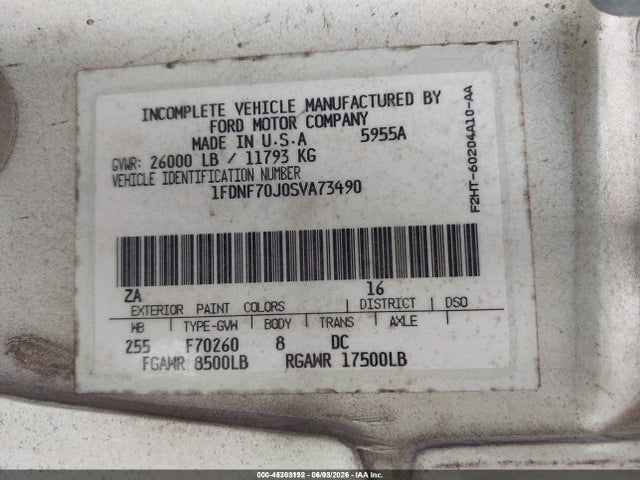 Aukcja sprzedaży 1995 Ford F700, vin: 1FDNF70J0SVA73490, numer aukcji: 45303192