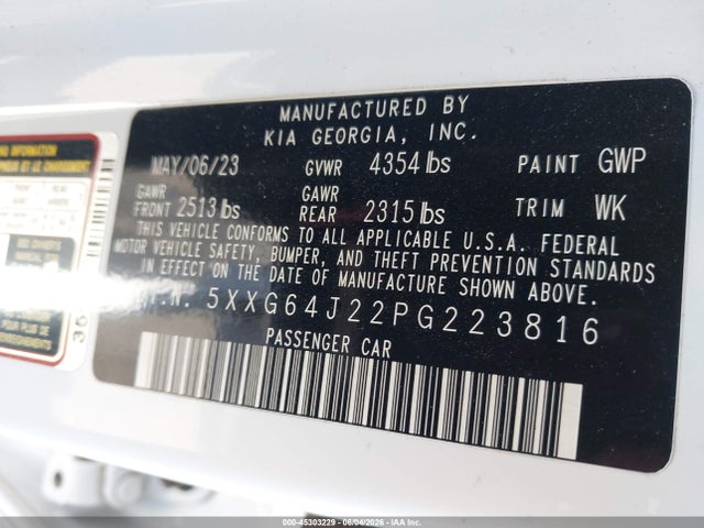 KIA K5 Gt-line 2023 5XXG64J22PG223816 Image 9