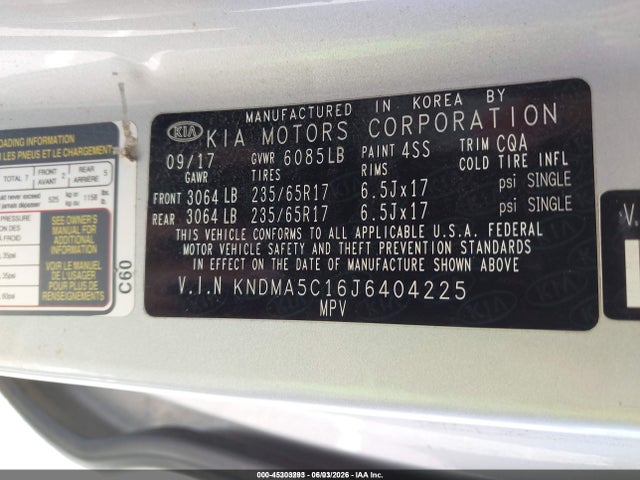 KIA Sedona L 2018 KNDMA5C16J6404225 Image 9
