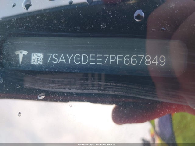 Продажа на аукционе авто 2023 Tesla Model Y Awd/long Range Dual Motor All-wheel Drive, vin: 7SAYGDEE7PF667849, номер лота: 45303382