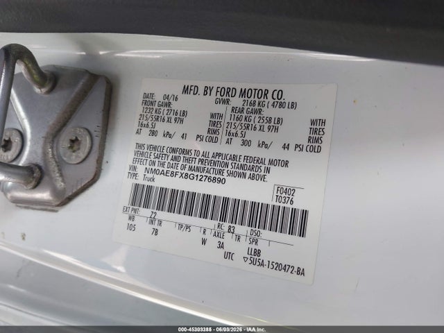 Ford Transit Connect Xlt 2016 NM0AE8FX8G1276890 Image 9