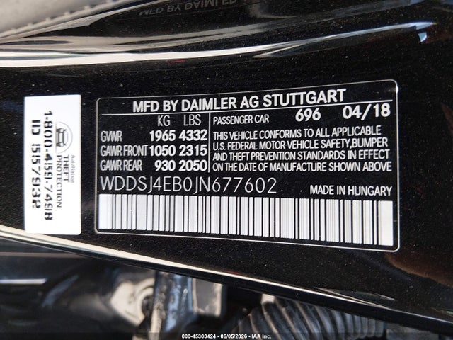 Mercedes-Benz CLA 250 2018 WDDSJ4EB0JN677602 Image 9