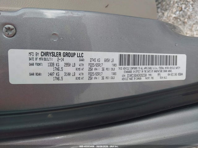 2C4RC1BG4ER292330 Chrysler Town &amp; Country Touring