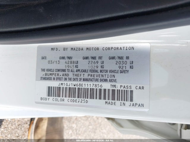 Продаж на аукціоні авто 2014 Mazda Mazda6 I Grand Touring, vin: JM1GJ1W68E1117856, номер лоту: 45303499