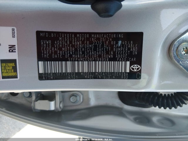 Продаж на аукціоні авто 2024 Toyota Corolla Se, vin: 5YFP4MCE0RP199958, номер лоту: 45303676