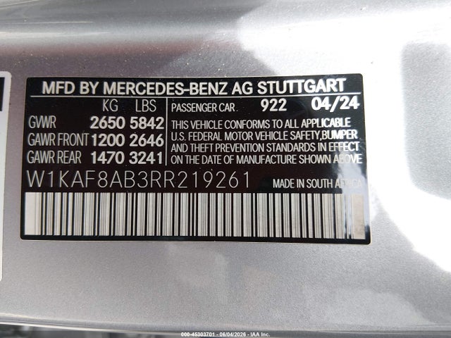 Mercedes-Benz Amg C 63 S E Performance 2024 W1KAF8AB3RR219261 Image 9