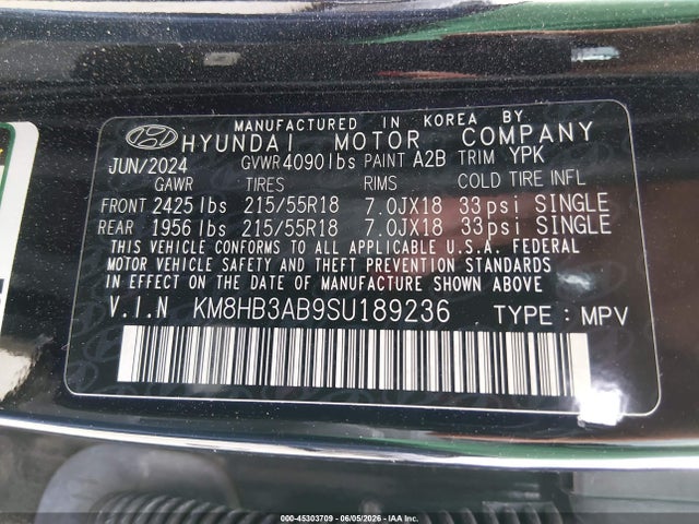 Hyundai Kona Sel 2025 KM8HB3AB9SU189236 Image 9