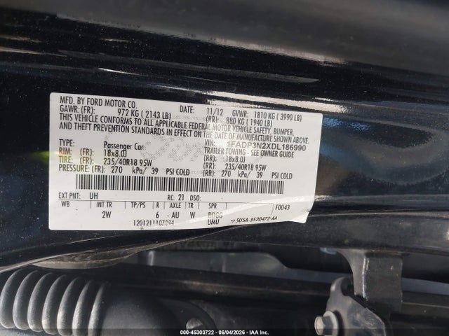 Aukcja sprzedaży 2013 Ford Focus Titanium, vin: 1FADP3N2XDL186990, numer aukcji: 45303722