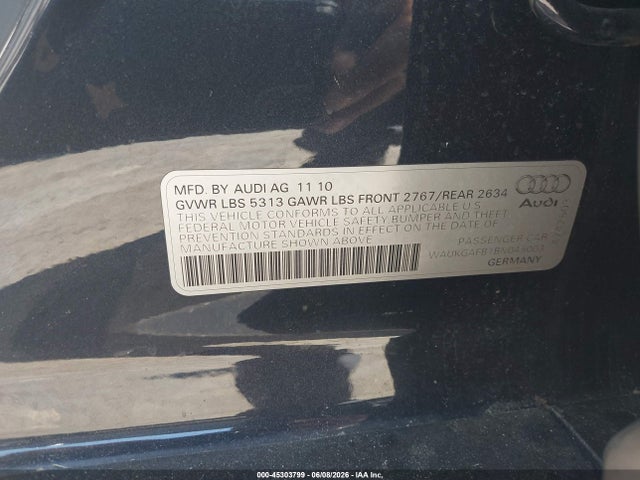 Aukcja sprzedaży 2011 Audi A6 3.0 Premium, vin: WAUKGAFB1BN045003, numer aukcji: 45303799