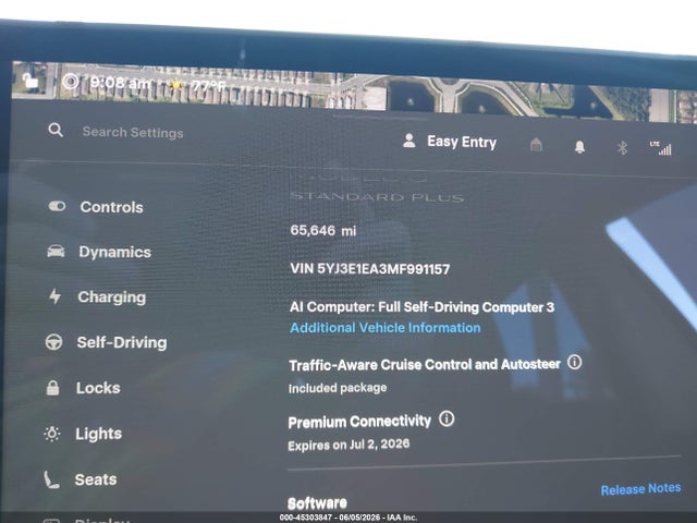 Tesla Model 3 Standard Range Plus Rear-wheel Drive 2021 5YJ3E1EA3MF991157 Image 14