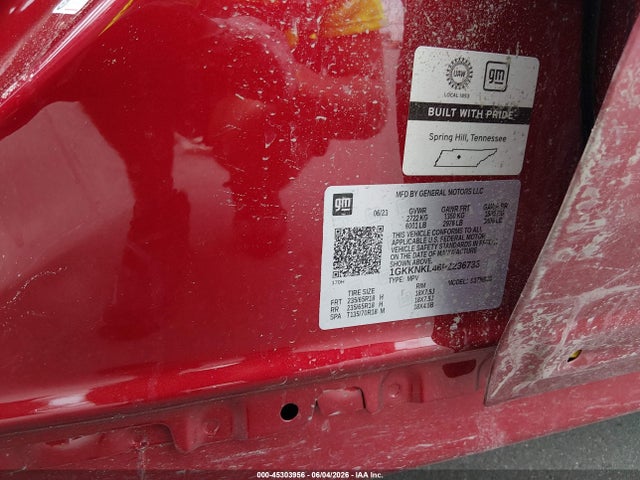 Aukcja sprzedaży 2023 Gmc Acadia Fwd Sle, vin: 1GKKNKL46PZ236733, numer aukcji: 45303956