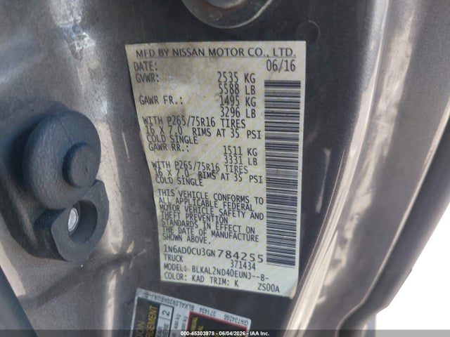 Nissan Frontier Desert Runner 2016 1N6AD0CU3GN784255 Image 9