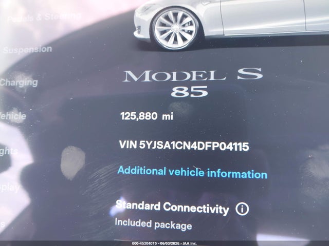 Aukcja sprzedaży 2013 Tesla Model S, vin: 5YJSA1CN4DFP04115, numer aukcji: 45304015