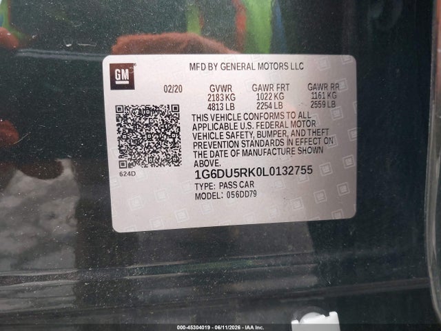 Aukcja sprzedaży 2020 Cadillac Ct5 Sport, vin: 1G6DU5RK0L0132755, numer aukcji: 45304019