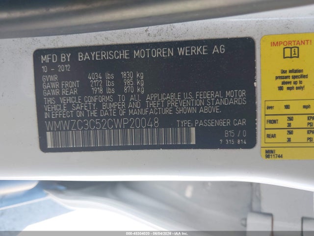Aukcja sprzedaży 2012 Mini Cooper S Countryman, vin: WMWZC3C52CWP20048, numer aukcji: 45304020