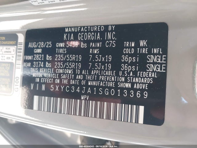 KIA Ev6 Light Long Range Rwd 2025 5XYC34JA1SG013369 Image 9