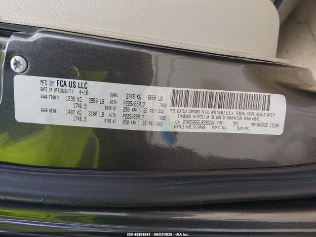 Dodge Grand Caravan Se 2018 2C4RDGBG6JR296664 Image 4