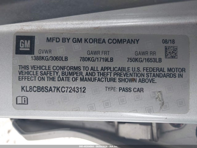 Chevrolet Spark Ls Cvt 2019 KL8CB6SA7KC724312 Image 9