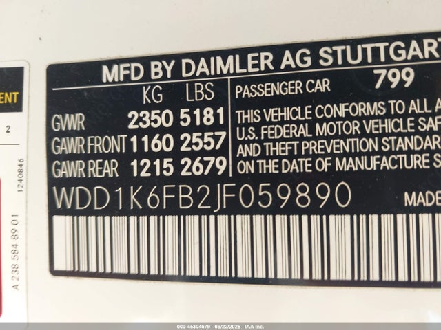 Mercedes-Benz E 400 2018 WDD1K6FB2JF059890 Image 9