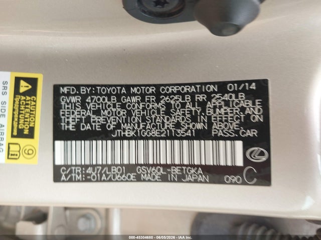 Lexus ES 350 2014 JTHBK1GG8E2113541 Image 9