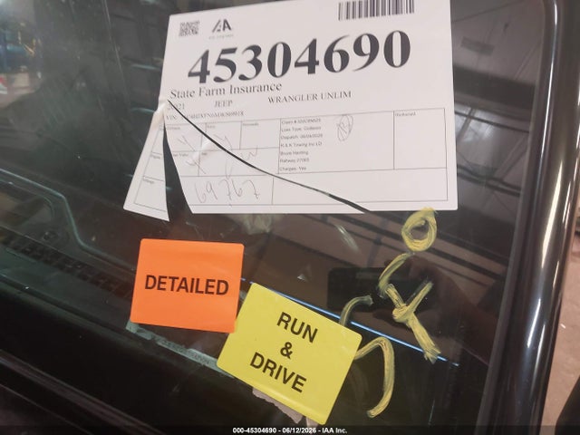 Продажа на аукционе авто 2021 Jeep Wrangler Unlimited Rubicon 4x4, vin: 1C4HJXFN6MW569918, номер лота: 45304690