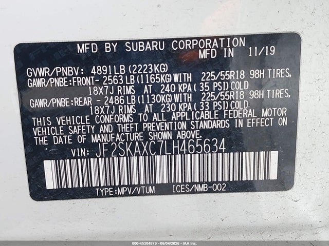 Subaru Forester Touring 2020 JF2SKAXC7LH465634 Image 9
