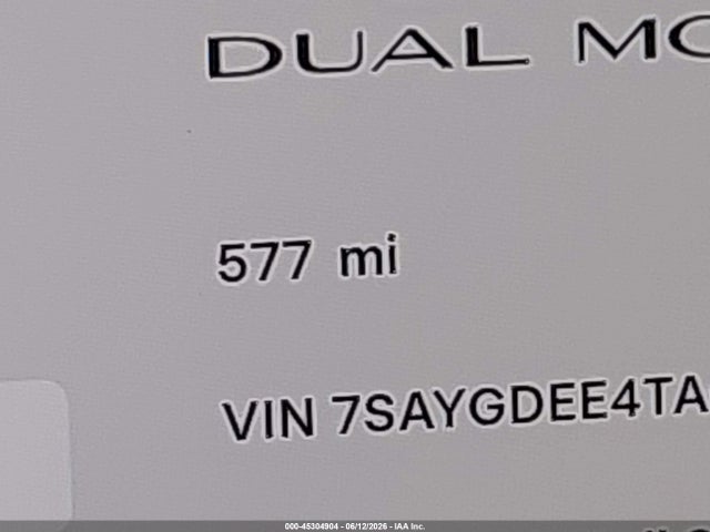 Продаж на аукціоні авто 2026 Tesla Model Y All-wheel Drive/long Range Launch Series/premium All-wheel Drive, vin: 7SAYGDEE4TA670456, номер лоту: 45304904