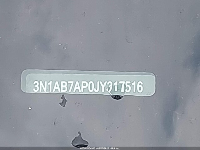 2018 Nissan Sentra S მანქანა იყიდება აუქციონზე, vin: 3N1AB7AP0JY317516, აუქციონის ნომერი: 45304910