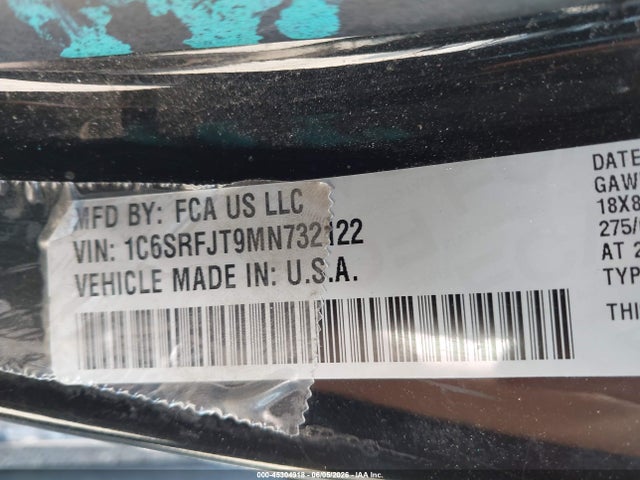 1C6SRFJT9MN732122 RAM 1500 Laramie 4x4 5&#039;7 Box