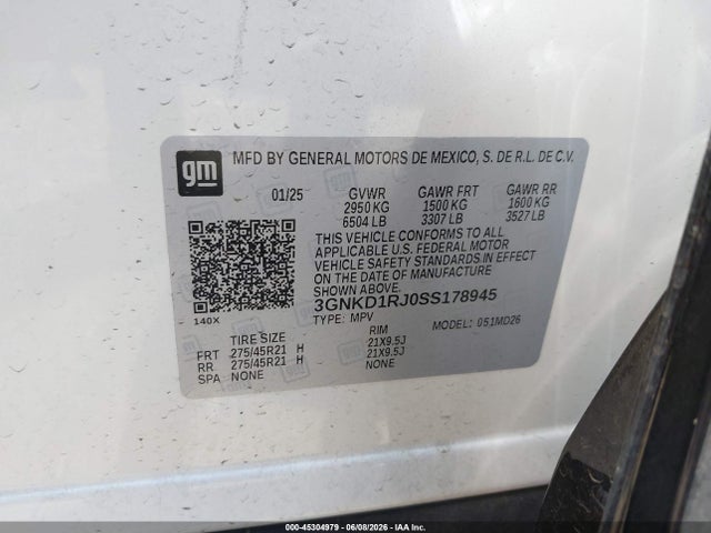 Chevrolet Blazer Ev Rs Awd 2025 3GNKD1RJ0SS178945 Image 9