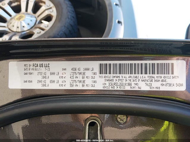 RAM 2500 Big Horn 2016 3C6UR5DL2GG101966 Image 9