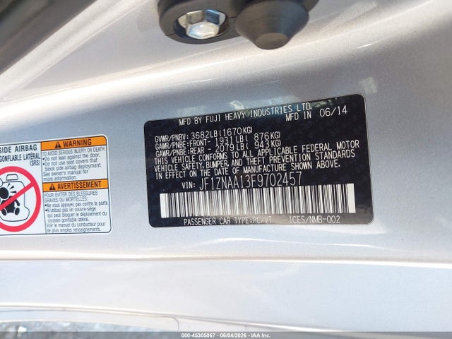 Продаж на аукціоні авто 2015 Scion Fr-s, vin: JF1ZNAA13F9702457, номер лоту: 45305067