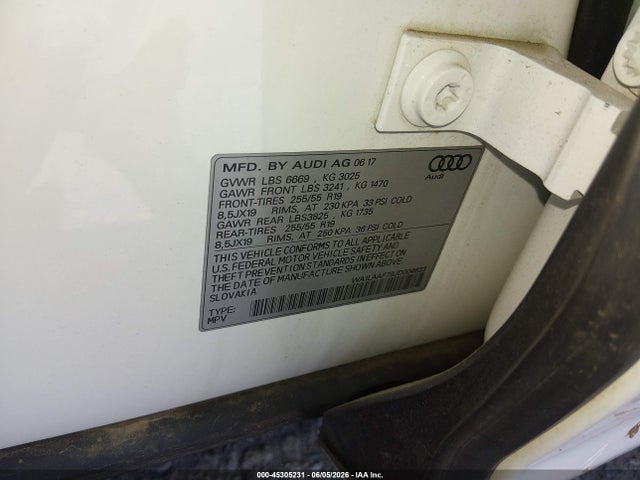 Aukcja sprzedaży 2018 Audi Q7 3.0t Premium, vin: WA1LAAF79JD004623, numer aukcji: 45305231