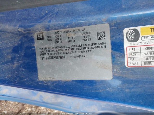 1G1FB1RX8H0179791 Chevrolet Camaro 1lt