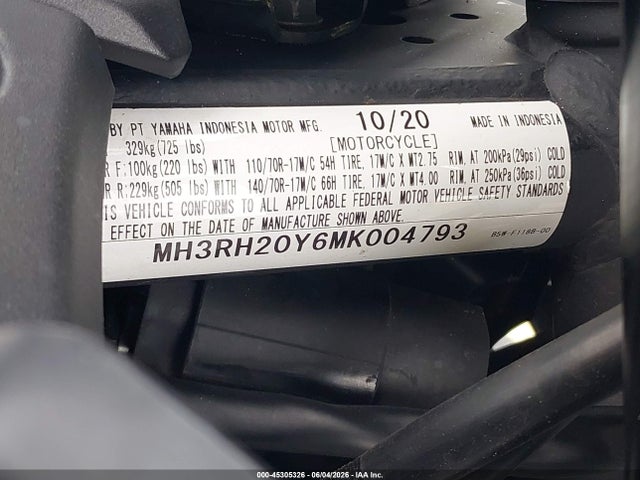 Yamaha Mt-03 2021 MH3RH20Y6MK004793 Image 10