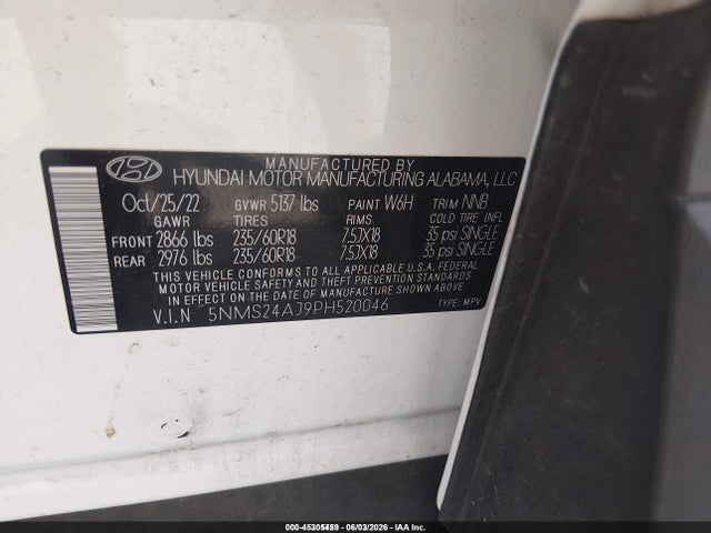 Hyundai Santa Fe Sel 2023 5NMS24AJ9PH520046 Image 9