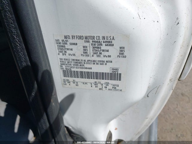 Продажа на аукционе авто 2001 Ford F-350 Lariat/xl/xlt, vin: 1FTSX31S31ED38468, номер лота: 45305462