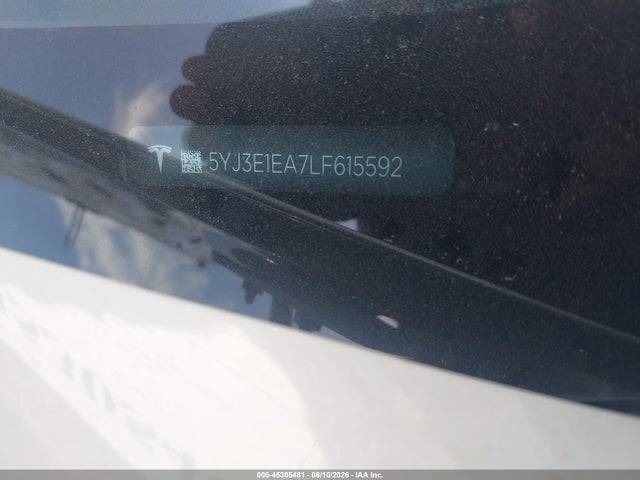 45305481 :رقم المزاد ، 5YJ3E1EA7LF615592 vin ، 2020 Tesla Model 3 مزاد بيع