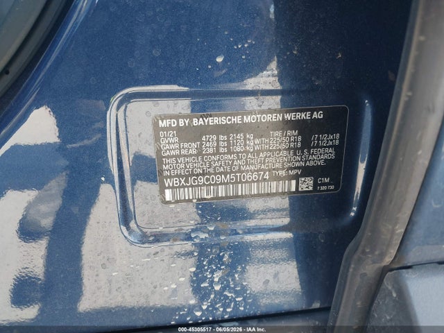 WBXJG9C09M5T06674 BMW X1 Xdrive28i