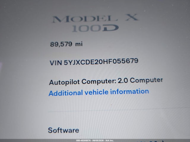 Tesla Model X 100d/75d/90d 2017 5YJXCDE20HF055679 Image 16