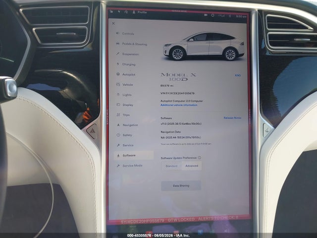Tesla Model X 100d/75d/90d 2017 5YJXCDE20HF055679 Image 7