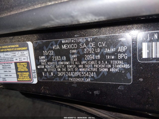 KIA Forte Lxs 2023 3KPF24AD8PE554241 Image 9