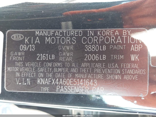 KIA FORTE LX 2014 KNAFX4A60E5141643 Image 9