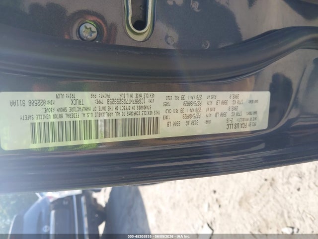2016 Ram 1500 Laramie მანქანა იყიდება აუქციონზე, vin: 1C6RR7NT7GS259258, აუქციონის ნომერი: 45305935